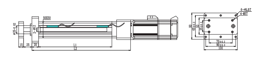 Standard 50 electric cylinder in direct connection with guide post.png Standard 50 electric cylinder in direct connection with guide post.png