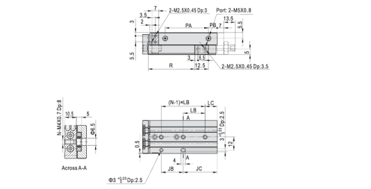 Цилиндр направляющего стола серии HLS (тип с поперечными роликами).png Цилиндр направляющего стола серии HLS (тип с поперечными роликами).png