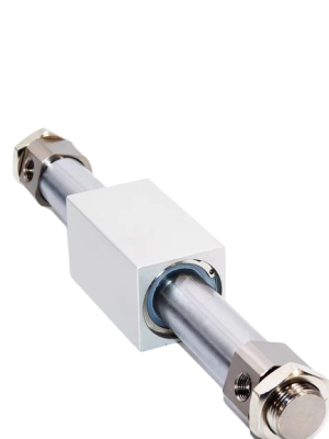 Silinder Pneumatik Rod Berkembar Aluminium Aluminium
